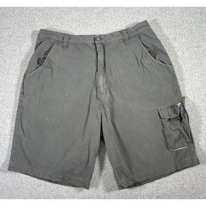 Vintage Sideout Shorts Size 38 Mens Cargo Army Grunge Y2K Pockets Zip Beige